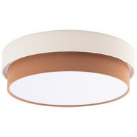 DECKENLEUCHTE  45/13 cm    - Terracotta/Creme, MODERN, Kunststoff/Textil (45/13cm) - Novel