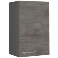 KÜCHENOBERSCHRANK 45/72/35 cm  in Schieferfarben  - Schieferfarben/Edelstahlfarben, MODERN, Holzwerkstoff (45/72/35cm) - Nobilia