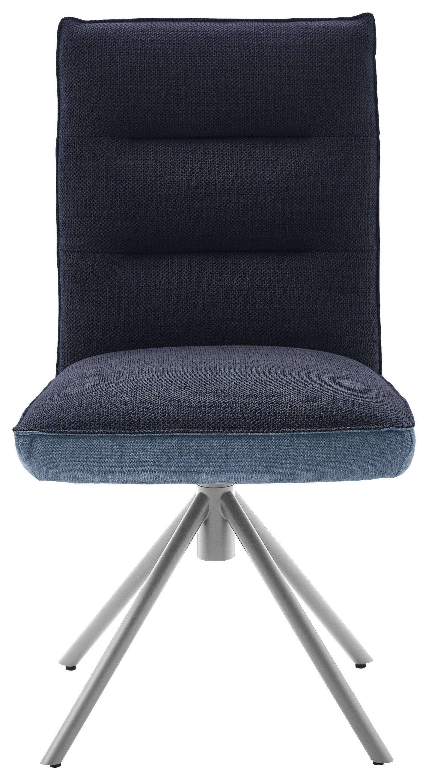 STUHL  in Flachgewebe  - Blau/Edelstahlfarben, Design, Textil/Metall (49/93/59cm) - Dieter Knoll