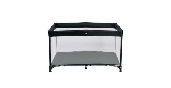 REISEBETT Schwarz  - Schwarz, Basics, Kunststoff/Textil (120/60/74cm) - My Baby Lou