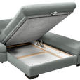 ECKSOFA  in Flachgewebe Mintgrau  204/341 cm  - Mintgrau/Schwarz, Design, Textil/Metall (204/341cm) - Xora