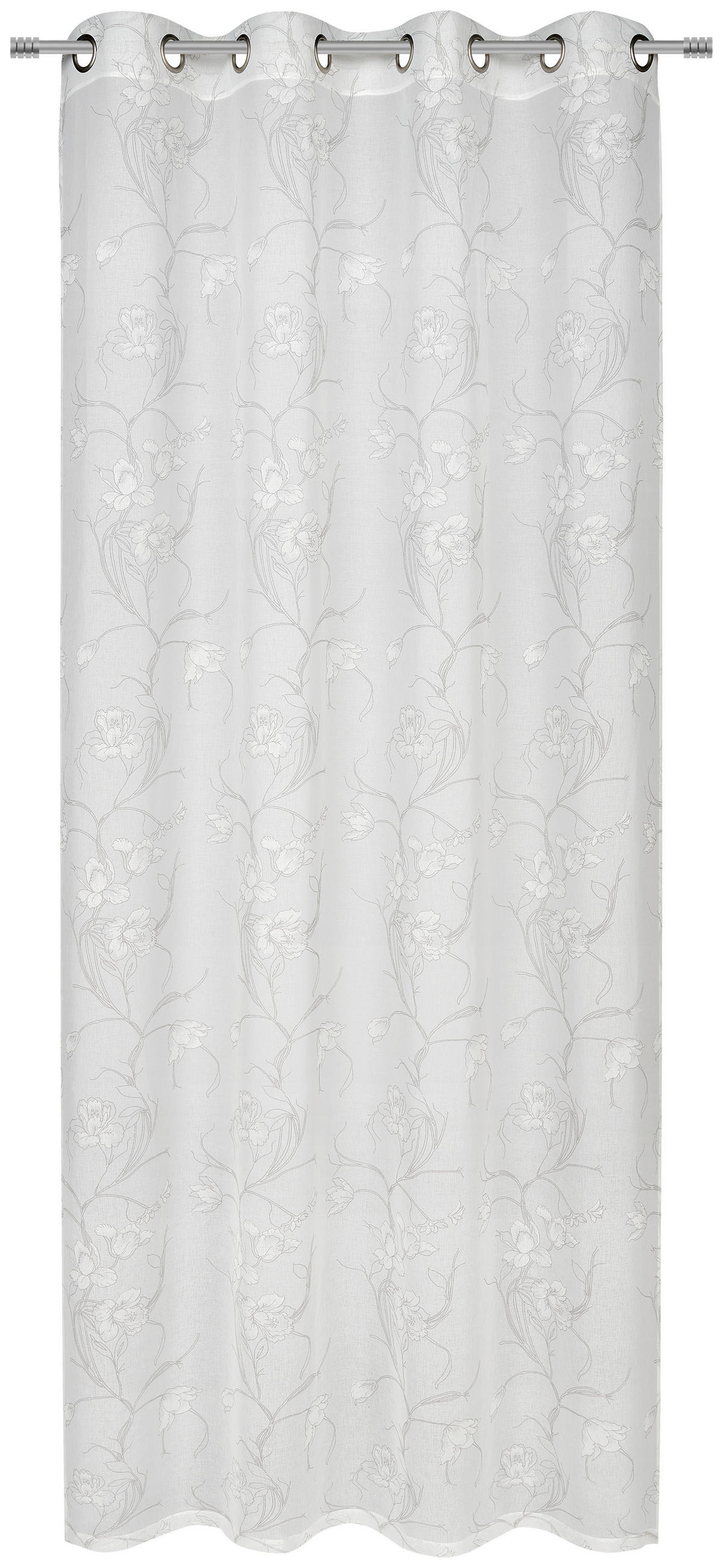 RINGLIS FÜGGÖNY részben áttetsző  - fehér/szürke, Design, textil (135/245cm) - Esposa