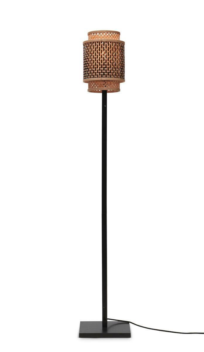 GOLVLAMPA GOOD&MOJO  20/135 cm    - svart/naturfärgad, Trend, trä (20/135cm) - Good & Mojo