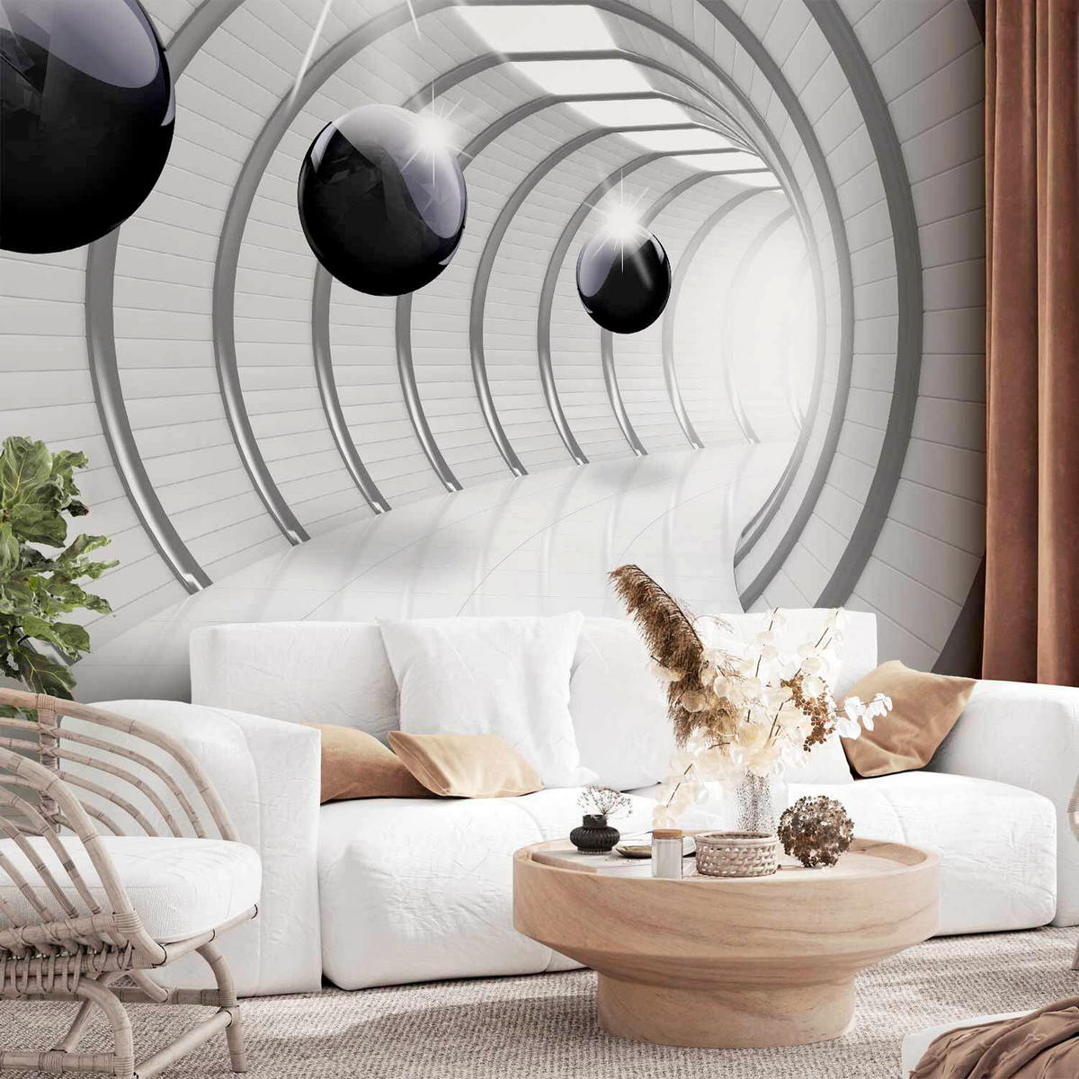 FOTOTAPET 100/70 cm  - vit/grå, Lifestyle, textil (100/70cm) - artgeist