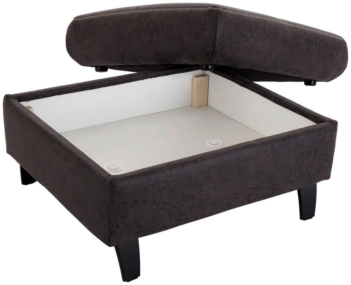 HOCKER Anthrazit  - Anthrazit/Beige, MODERN, Textil/Metall (78/49/69cm) - Sit & More