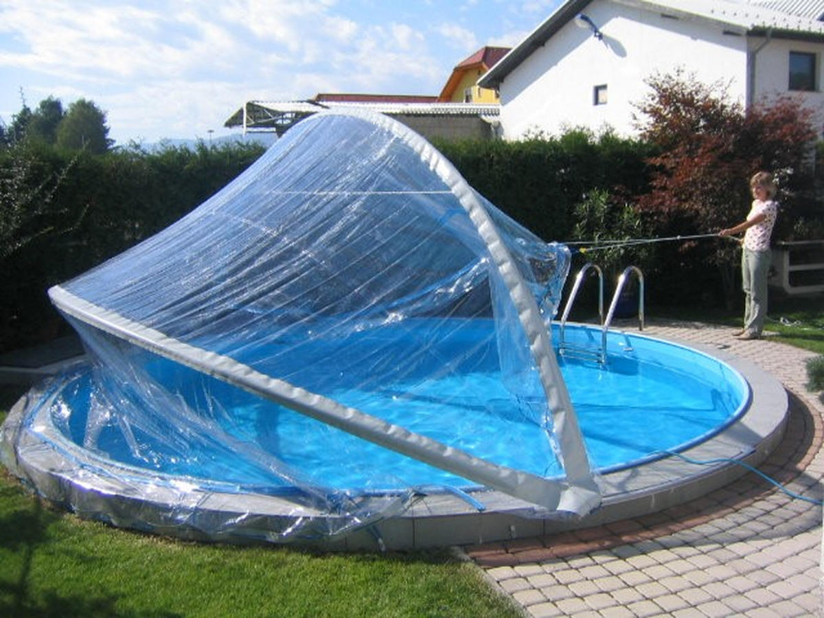 POOLDACH 460 cm  - Transparent, Basics, Kunststoff (460cm)