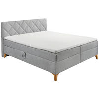 BOX-ÁGY 180/200 cm  világosszürke  - világosszürke/tölgyfa színű, Lifestyle, műanyag/faalapú anyag (180/200cm) - Carryhome