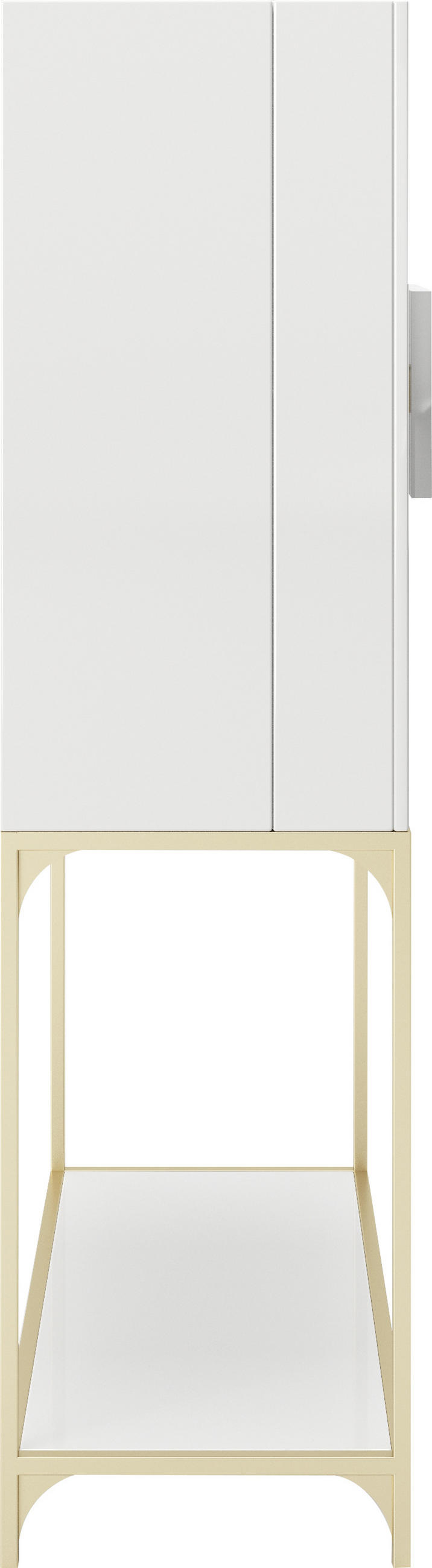 BARSCHRANK in Weiß  - Goldfarben/Weiß, LIFESTYLE, Glas/Holzwerkstoff (100/170/45cm) - Playboy