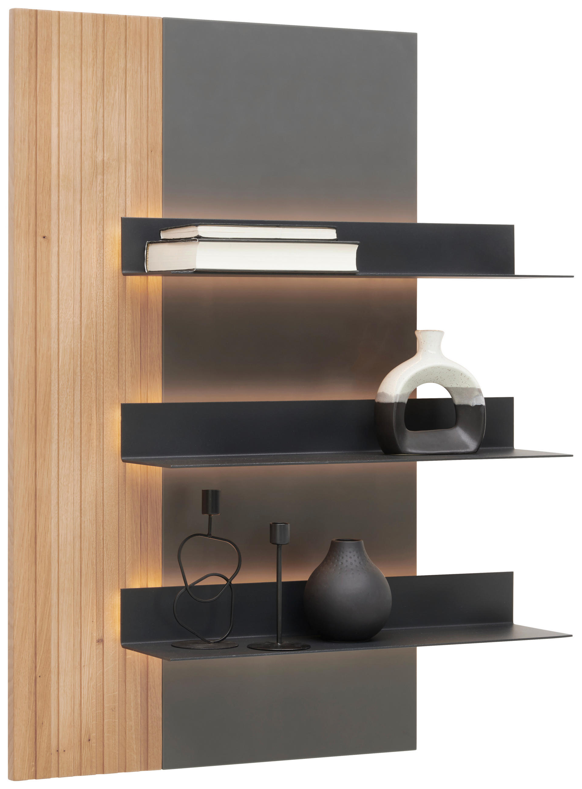WANDBOARD  52,5/90/22 cm  - Eichefarben/Grau, Natur, Holzwerkstoff (52,5/90/22cm) - Linea Natura