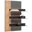 WANDPANEEL Grau, Eichefarben  53/90/22 cm  - Eichefarben/Grau, Natur, Holzwerkstoff (53/90/22cm) - Linea Natura