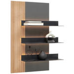 WANDPANEEL Grau, Eichefarben  53/90/22 cm  - Eichefarben/Grau, Natur, Holzwerkstoff (53/90/22cm) - Linea Natura