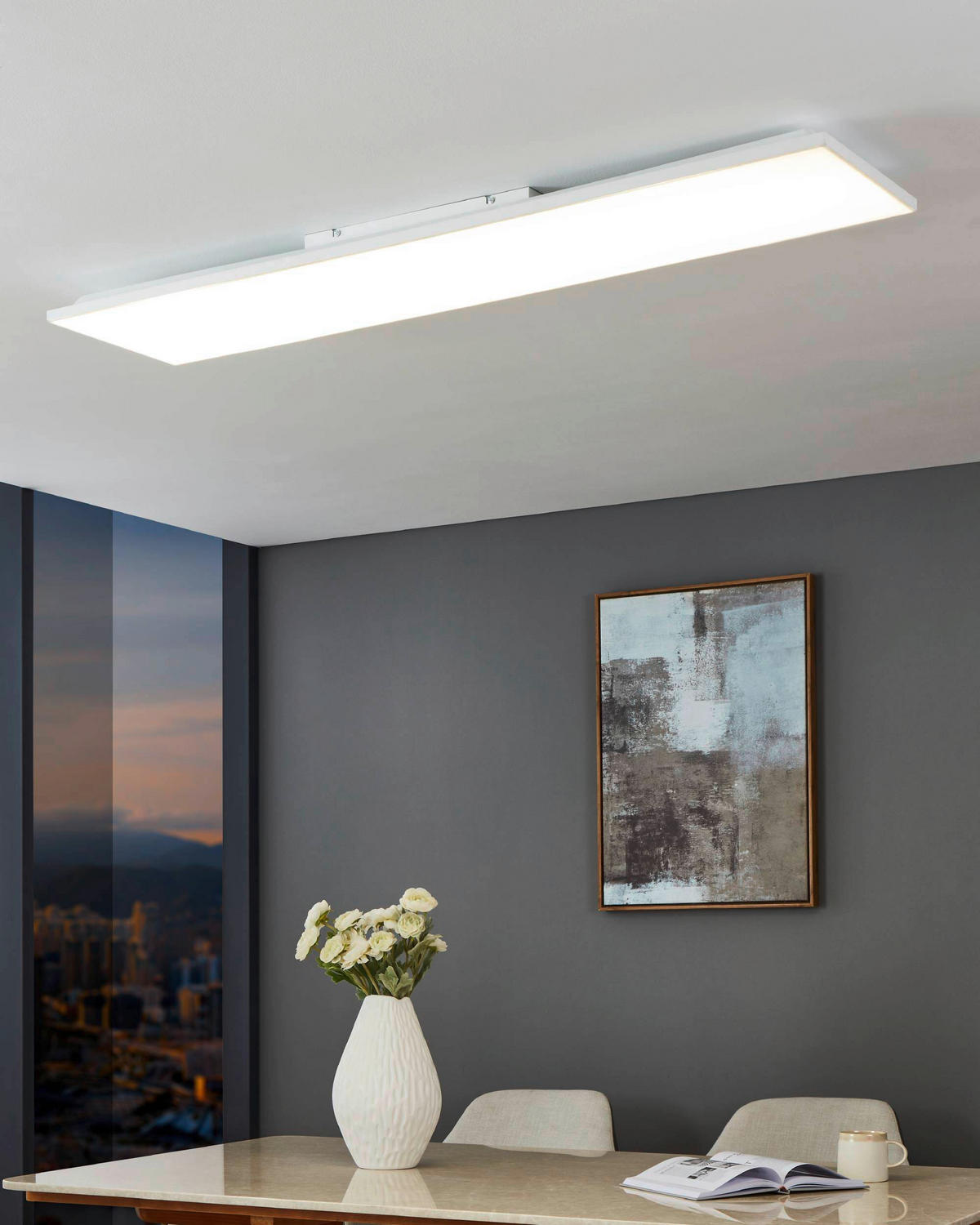 LED PANEL 118,7/28,7/7 cm  - vit, Klassisk, metall/plast (118,7/28,7/7cm) - Eglo