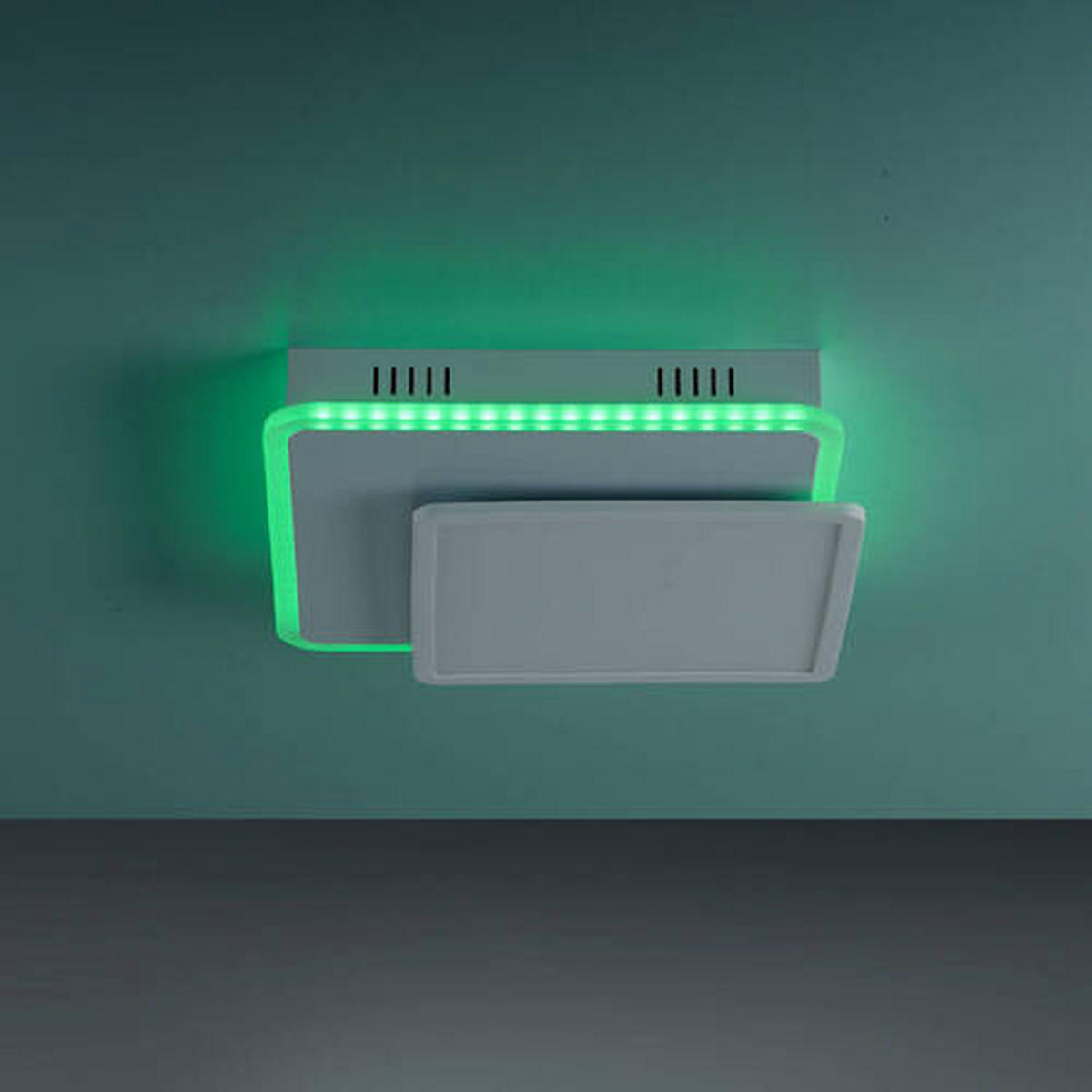 LED-Deckenleuchte Arenda 45,3/45,3/7,5 cm   - Weiß, Design, Kunststoff/Metall (45,3/45,3/7,5cm)