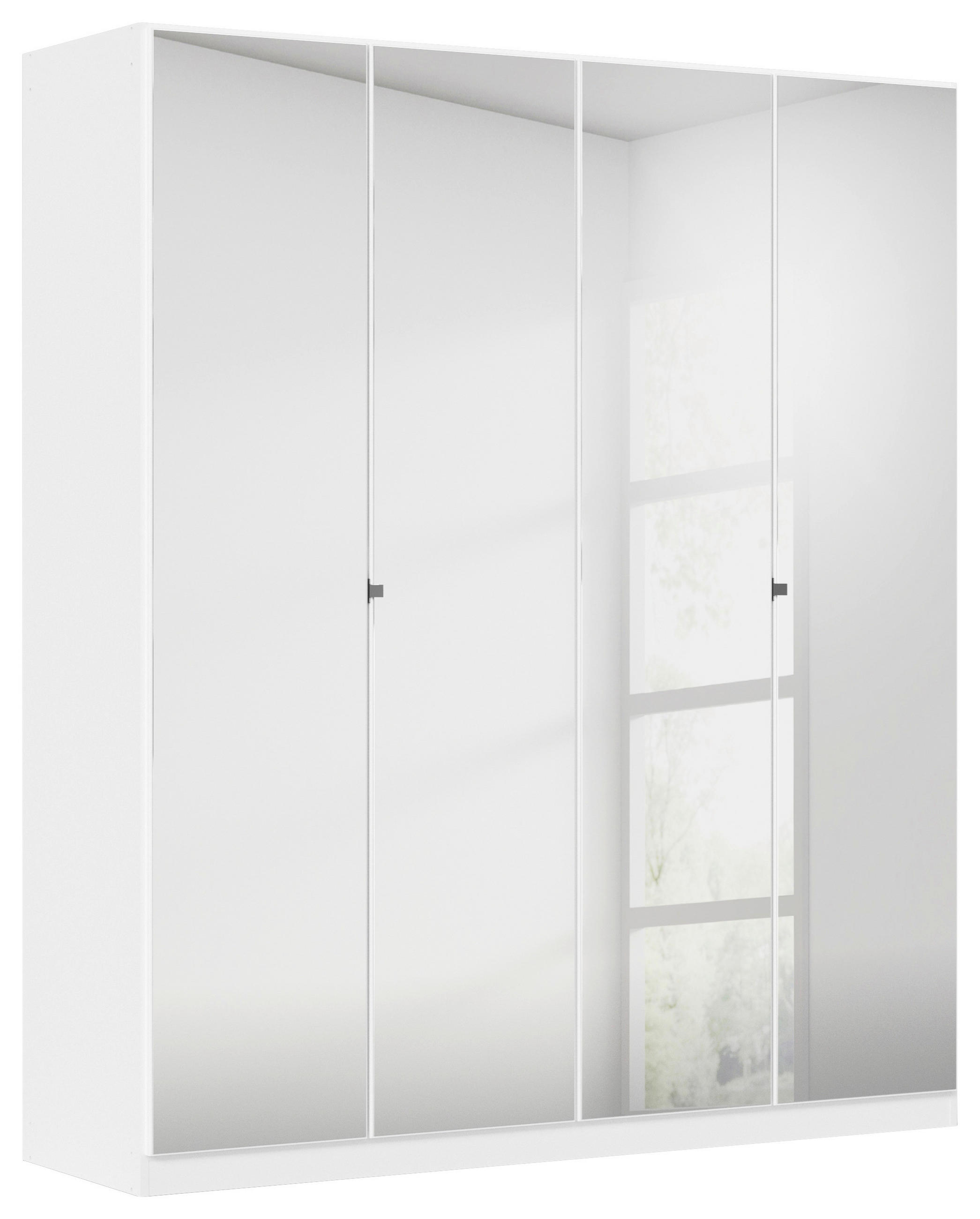 Drehtürenschrank Mit Spiegel 181 Cm Reflect, Weiß