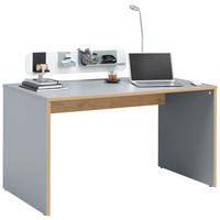 SCHREIBTISCH 130/70/72,7 cm Grau, Eichefarben  - Eichefarben/Grau, Modern, Holz/Holzwerkstoff (130/70/72,7cm) - Paidi