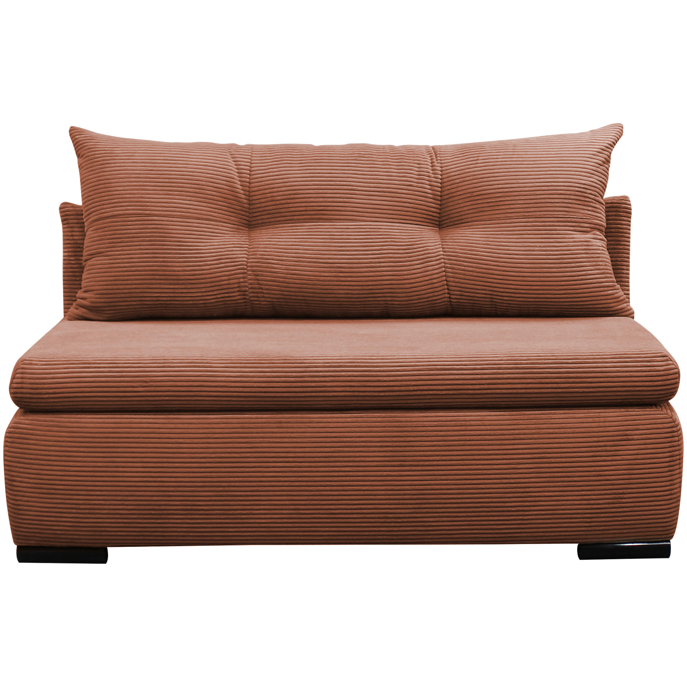 SCHLAFSOFA Cord Koralle  - Koralle/Schwarz, Design, Kunststoff/Textil (154/93/85cm) - MID.YOU