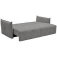 SCHLAFSOFA Webstoff Grau Zierkissen, Rückenkissen, Bettkasten, Schlaffunktion, Rücken echt, Liegefläche im Originalstoff  - Schwarz/Grau, KONVENTIONELL, Kunststoff/Textil (224/90/107cm) - Carryhome