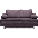 SCHLAFSOFA in Webstoff Rosa  - Chromfarben/Rosa, Design, Textil/Metall (194/96/86cm) - Novel
