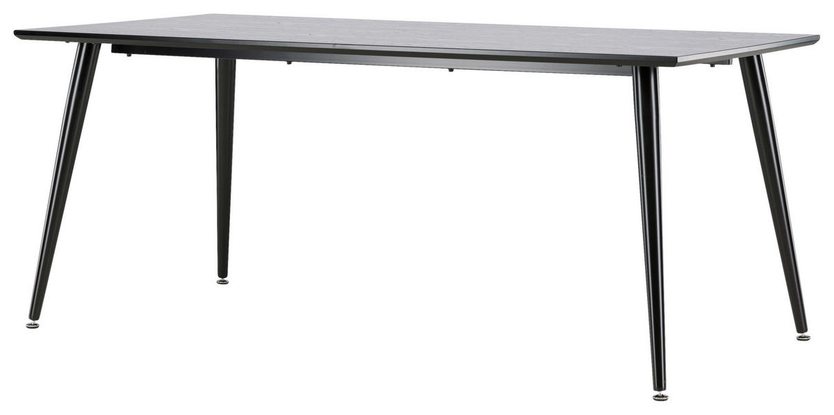 ESSTISCH in Metall, Holzwerkstoff 180/90/75 cm  - Schwarz, Design, Holzwerkstoff/Metall (180/90/75cm) - Livetastic