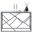 KONSOLENTISCH in Metall, Glas 120/45/77 cm    - Klar/Schwarz, Trend, Glas/Metall (120/45/77cm) - Xora