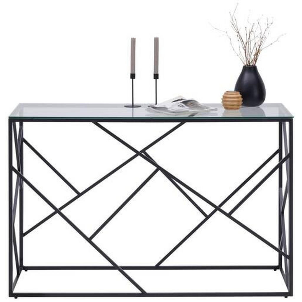 Thumbnail - Xora Konsolentisch, Klar, Schwarz, Metall, Glas, rechteckig, eckig, Gittergestell, 45x77x120 cm, Bsci, Wohnzimmer, Wohnz...