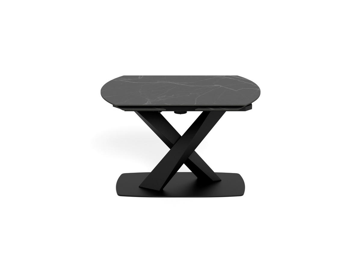 MATBORD svart rektangulär  utdragbar  - svart, Klassisk, metall/keramik (120-180/90/77cm) - Best Price