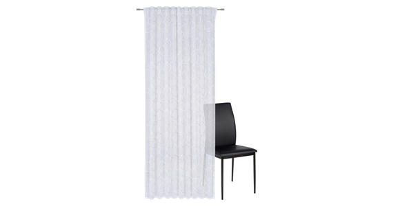 FERTIGVORHANG transparent  - Hellgrau/Weiß, KONVENTIONELL, Textil (140/245cm) - Esposa