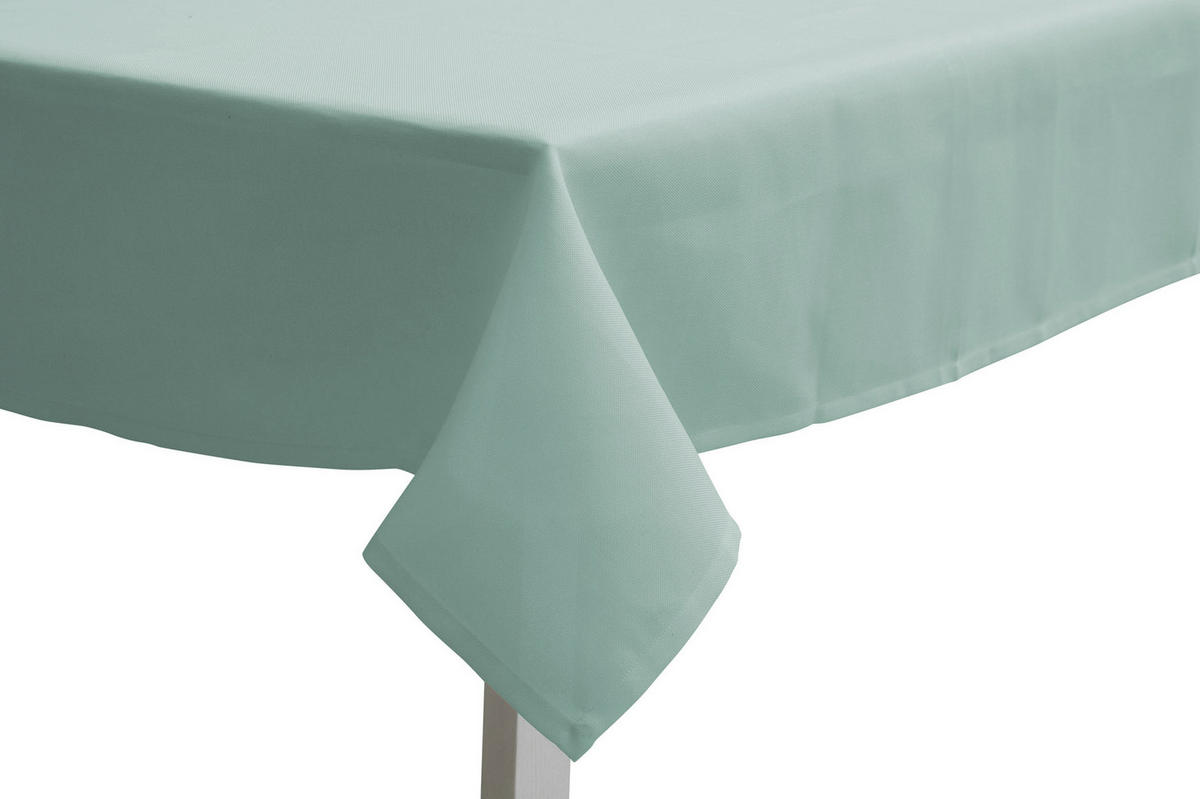 TISCHDECKE 150/250 cm  - Jadegrün, Basics, Textil (150/250cm)