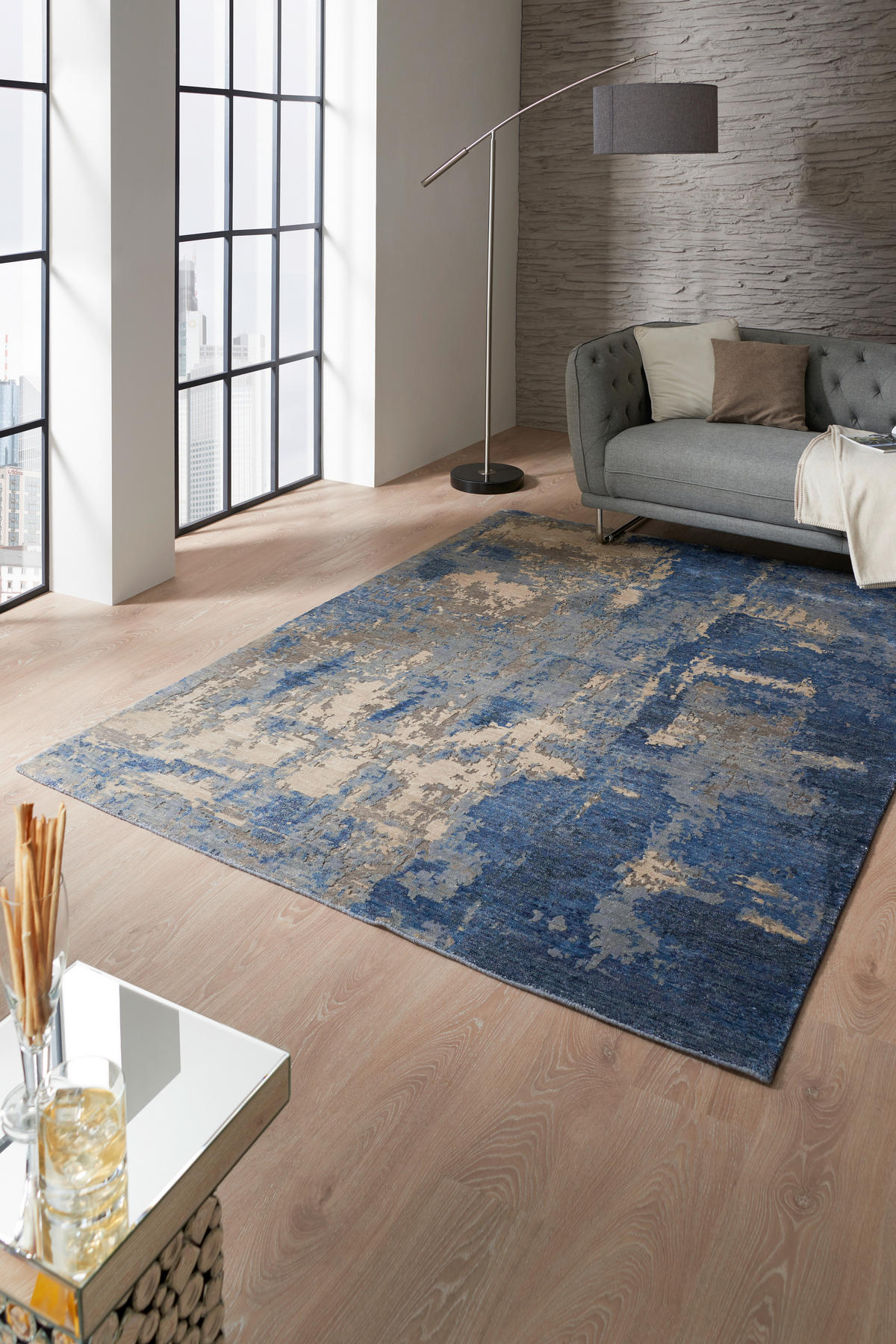 ORIENTTEPPICH 120/180 cm Blue Moon  - Blau, Design, Textil (120/180cm) - Cazaris