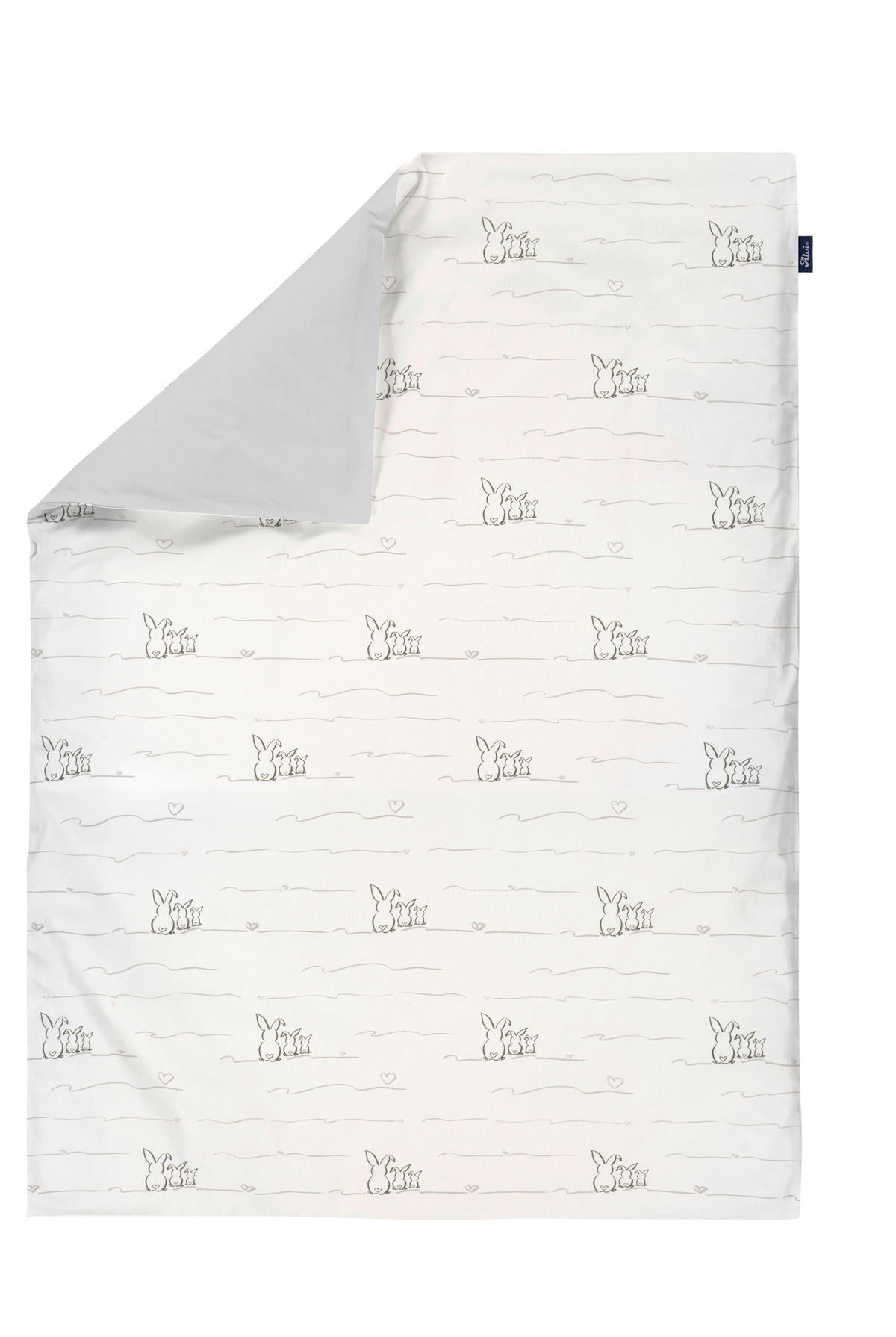BABYBETTWÄSCHE  - Dunkelgrau/Hellgrau, Basics, Textil (100/135/2cm) - Alvi