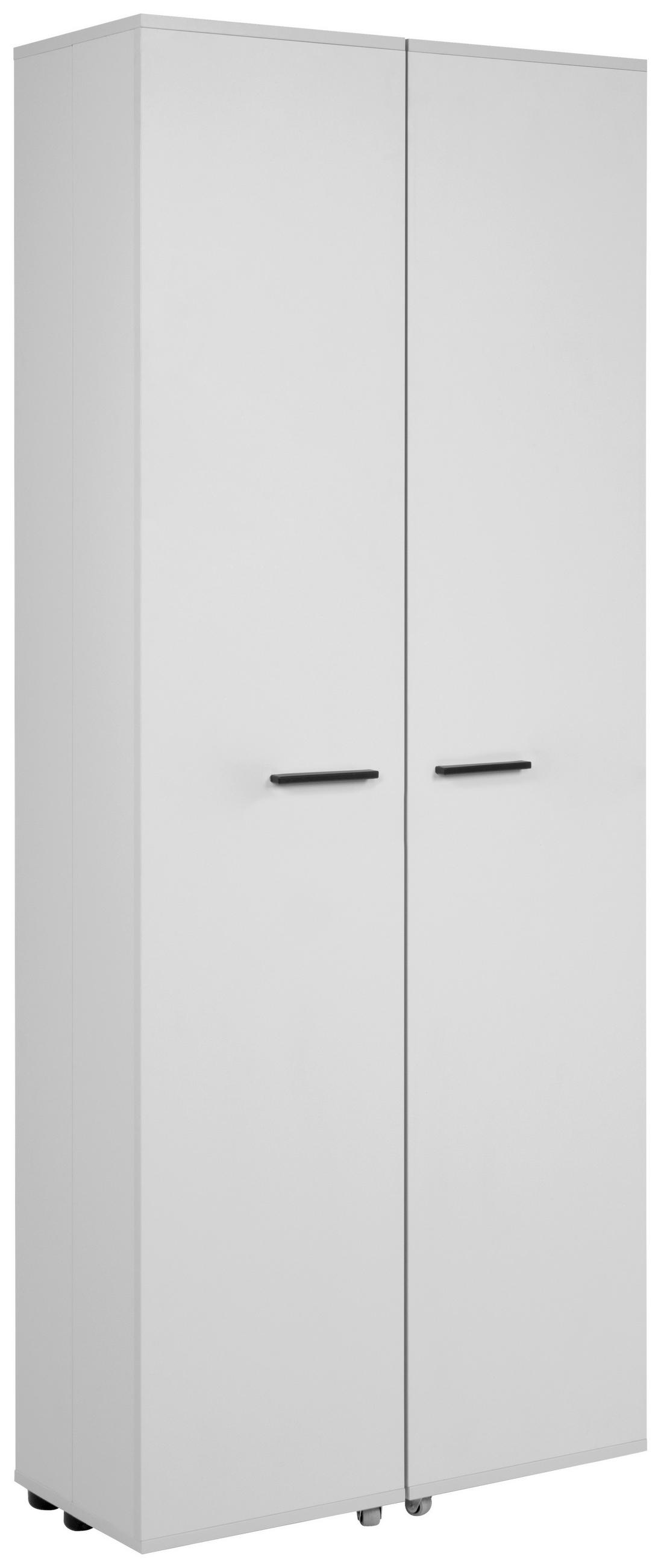 SCHUHSCHRANK Weiß  - Schwarz/Weiß, MODERN, Holzwerkstoff/Kunststoff (74/181,5/34cm) - Xora