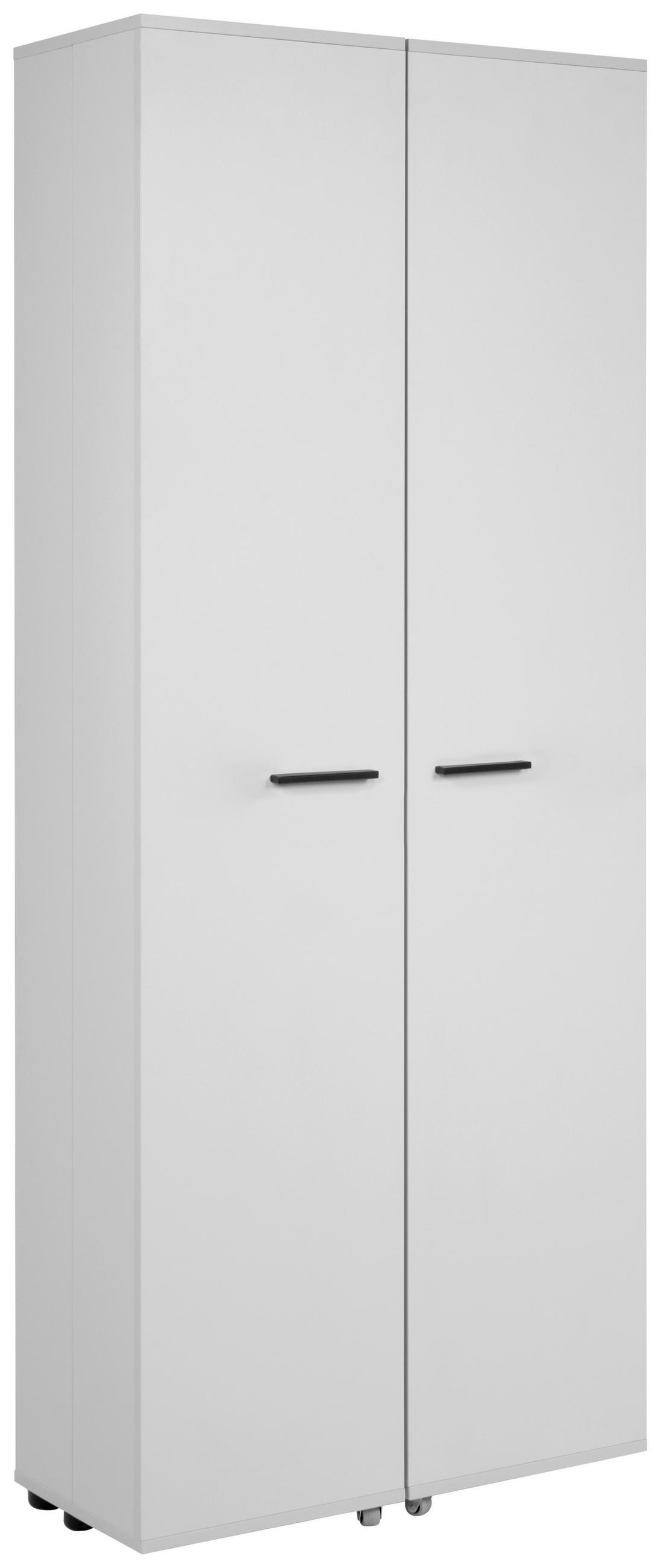SCHUHSCHRANK - Schwarz/Weiß, MODERN, Holzwerkstoff/Kunststoff (74/181,5/34cm) - Xora