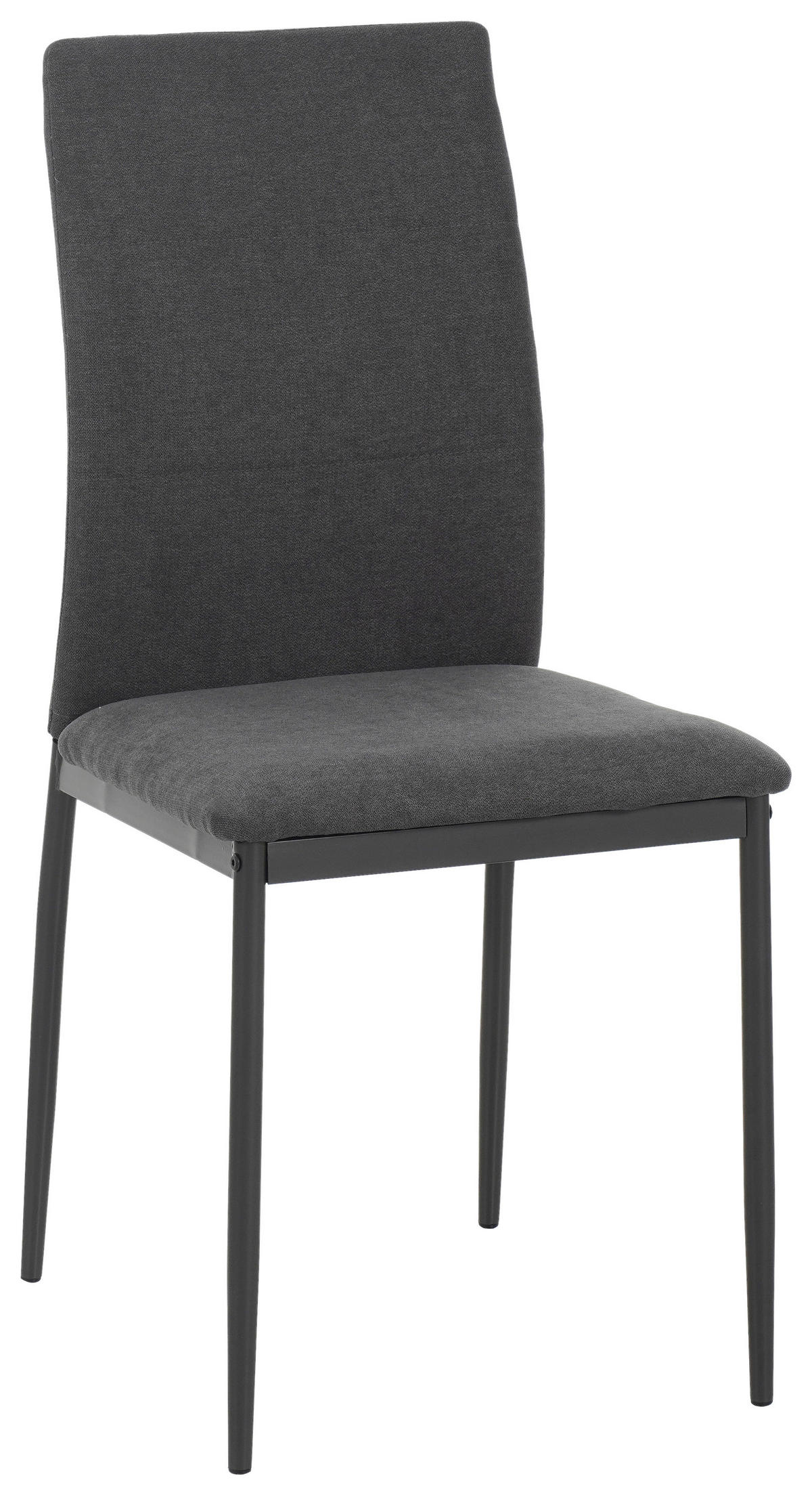 STUHL Mikrofaser Grau, Dunkelgrau  - Dunkelgrau/Grau, KONVENTIONELL, Textil/Metall (43/93/54cm) - MID.YOU