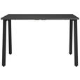 SCHREIBTISCH 120/80/75 cm, Graphitfarben, Schwarz, in verschiedenen Holz-Dekoren erhältlich, justierbare Füße  - Graphitfarben/Schwarz, MODERN, Holzwerkstoff/Metall (120/80/75cm) - Novel