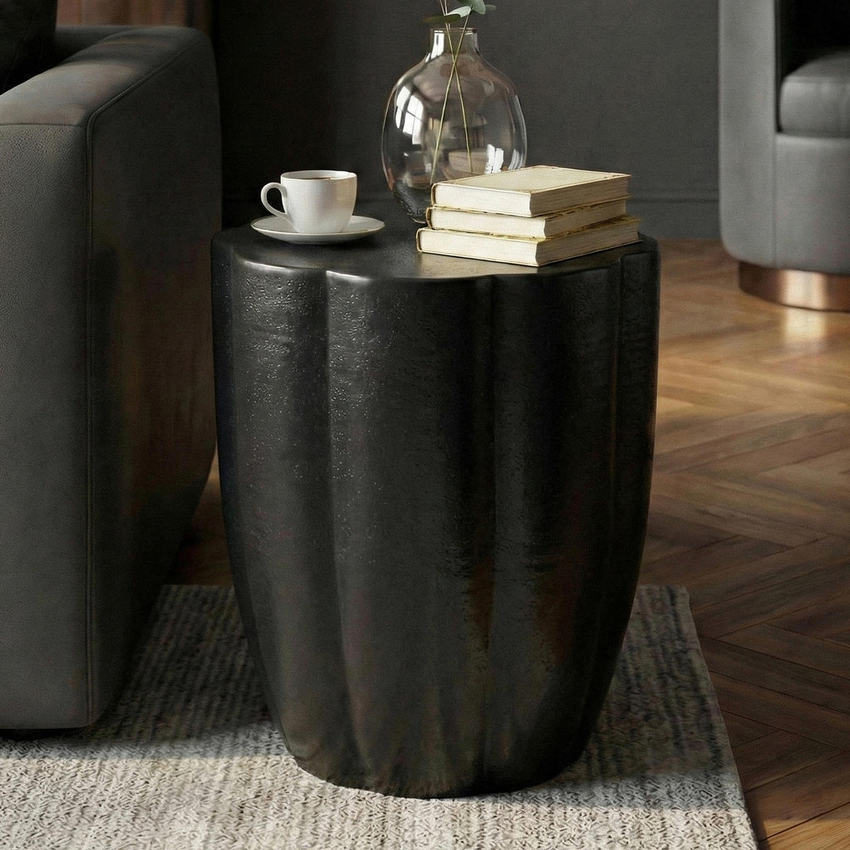 POMOĆNI STOLIĆ crna  metal   - crna, Design, metal (41/41/50cm) - Livetastic