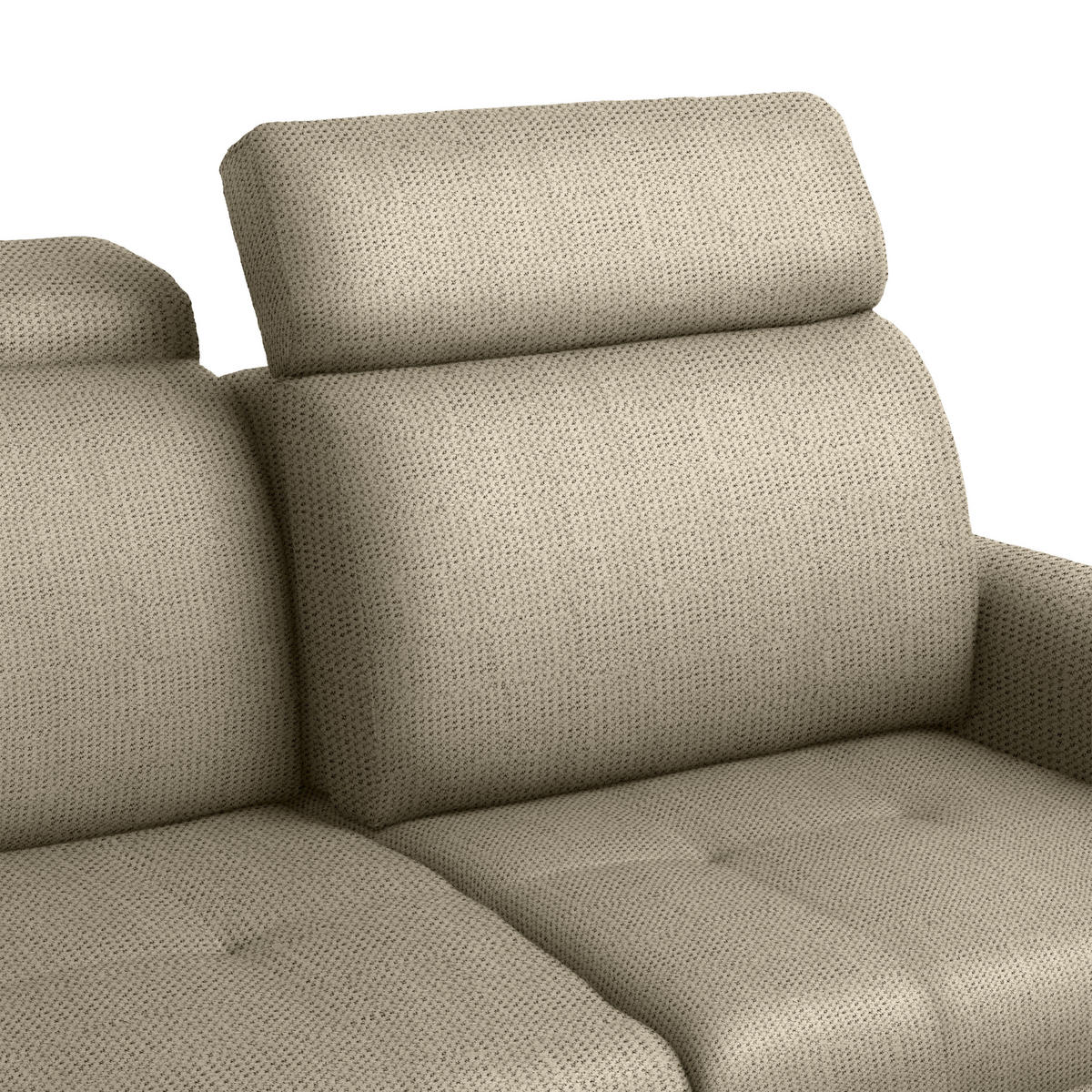 ECKSOFA Struktur Beige  - Beige/Schwarz, Design, Textil/Metall (270/292cm) - Stylife