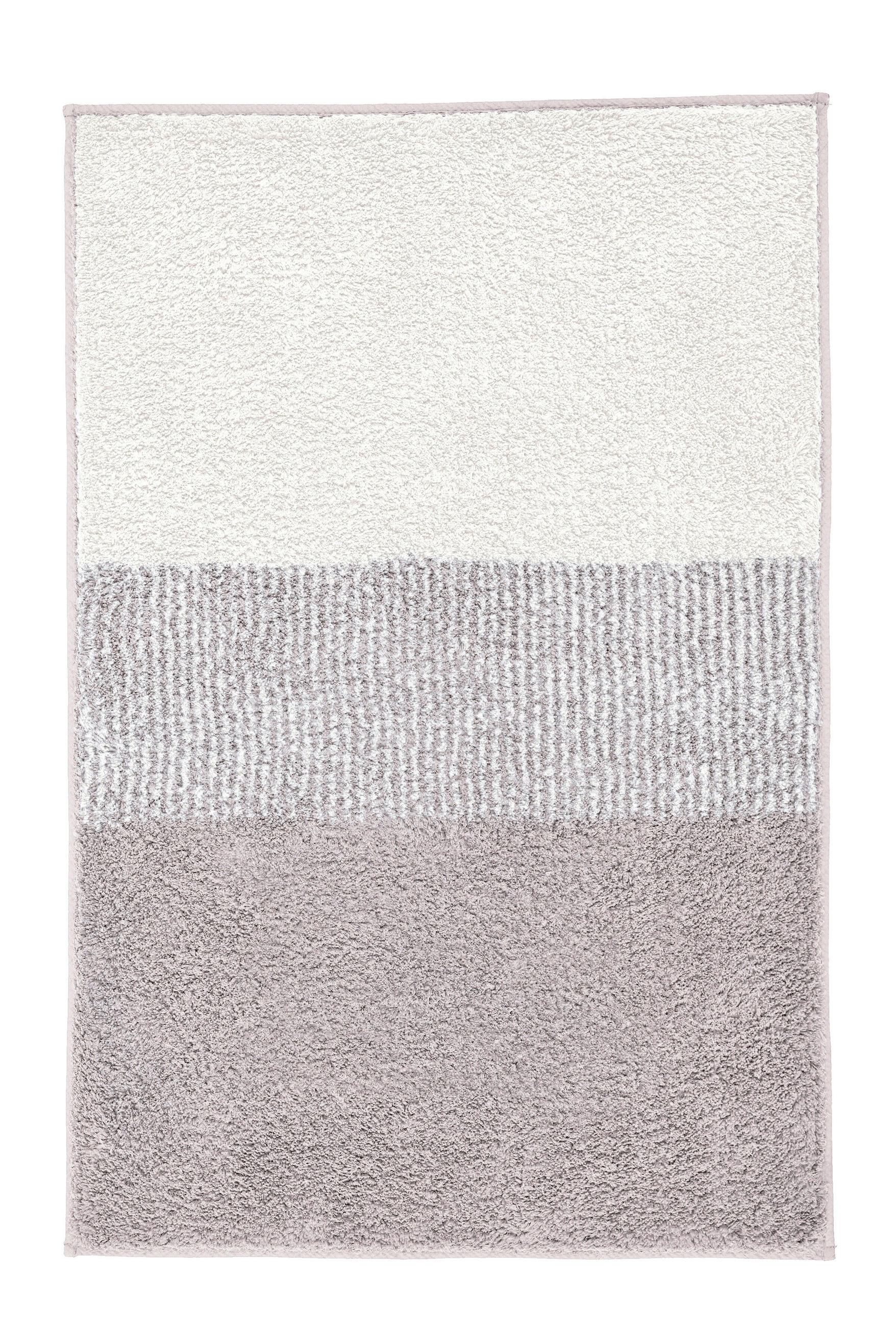 BADTEPPICH CASSIA Grauweiß 70/120/120 cm  - Grauweiß, Basics, Kunststoff/Textil (70/120/120cm) - Kleine Wolke