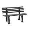 GARTENBANK 120/74/54 cm   - Graphitfarben, Basics, Kunststoff (120/74/54cm) - Modante