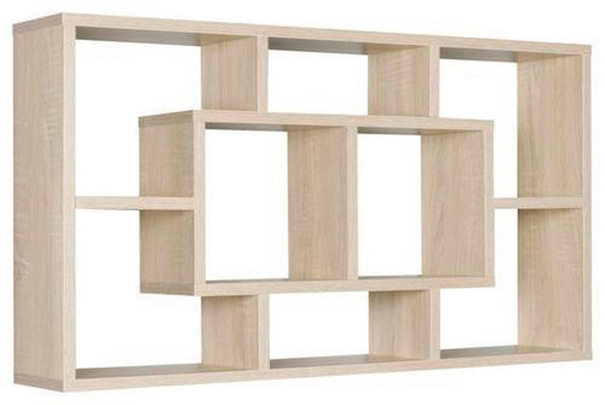 NÁSTĚNNÝ REGÁL, barvy dubu, 85/47,5/16 cm - barvy dubu, Konvenční, kompozitní dřevo (85/47,5/16cm) - MID.YOU
