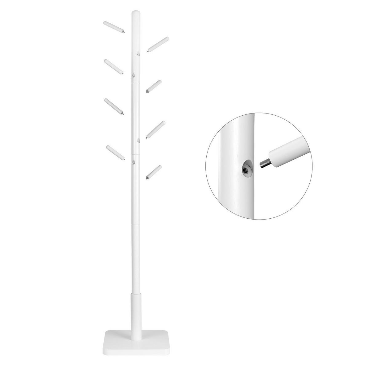 GARDEROBENSTÄNDER in Weiß 30/175/30 cm   - Weiß, Trend, Holzwerkstoff (30/175/30cm) - Boxxx