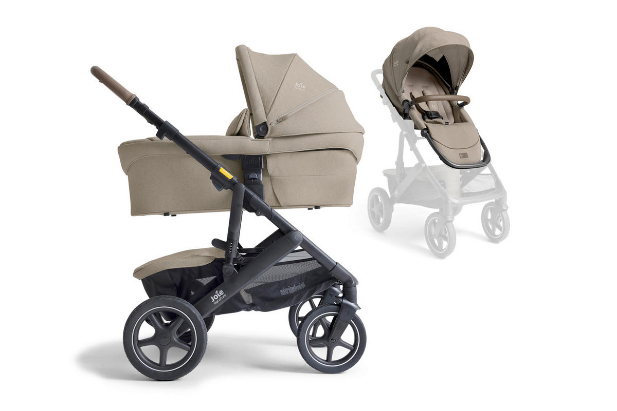 KINDERWAGENSET Vinca 2in1  - Sandfarben/Schwarz, Basics, Textil/Metall (65/109/97cm) - JOIE SIGNATURE