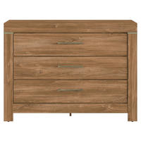 KOMODA, barvy dubu, 115/85/45 cm - barvy dubu/barvy niklu, Design, kov/kompozitní dřevo (115/85/45cm) - Welnova