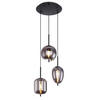 HÄNGELEUCHTE 46/120 cm   - Schwarz/Grau, Design, Glas/Metall (46/120cm) - Globo