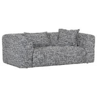 3-SITZER-SOFA in Chenille Grau, Schwarz, Weiss  - Weiss/Schwarz, Design, Kunststoff/Textil (205/70/109cm)