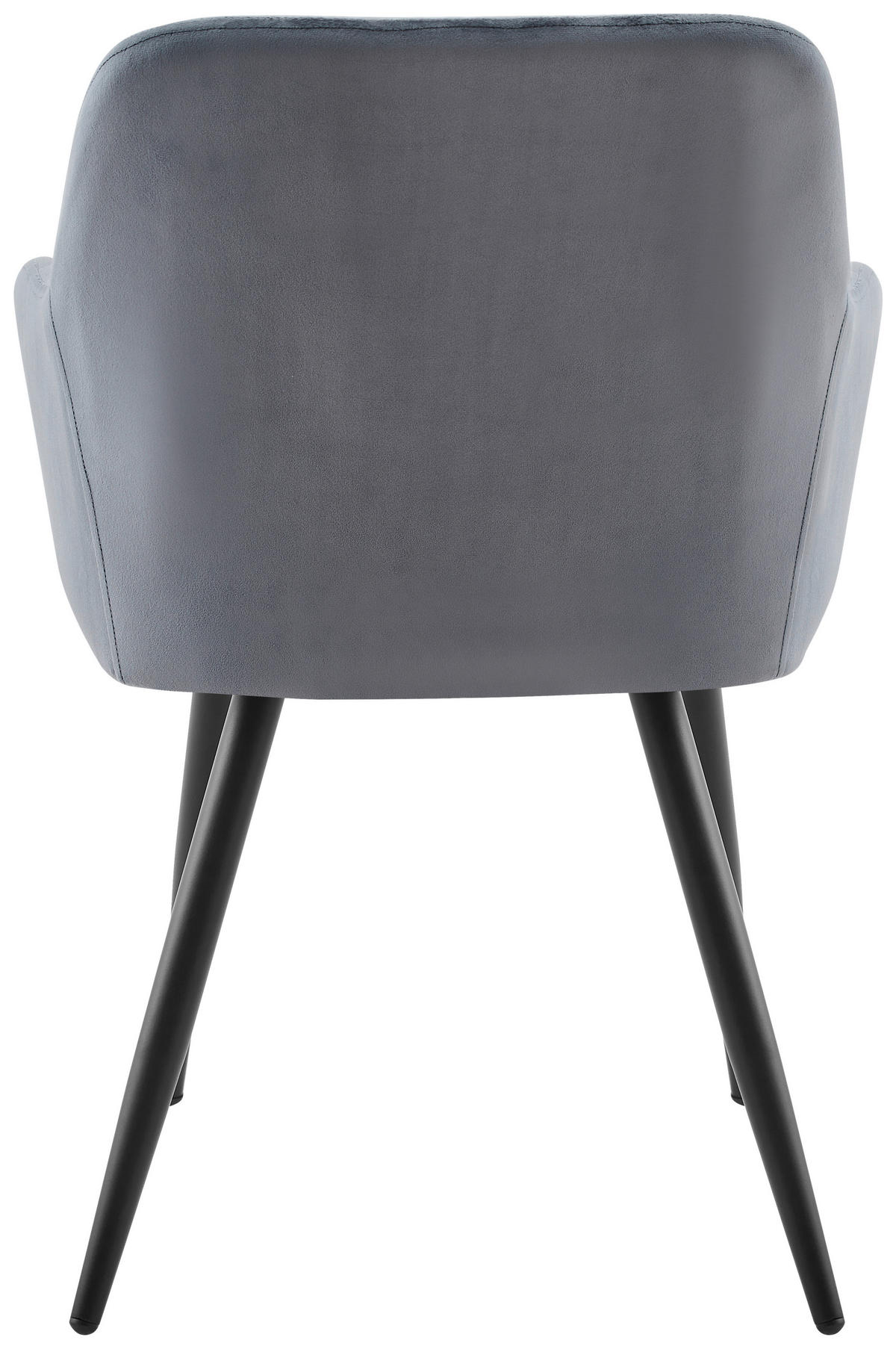 ARMLEHNSTUHL  in Eisen Webstoff  - Schwarz/Grau, Design, Textil/Metall (57/84,5/59cm) - Ti'me