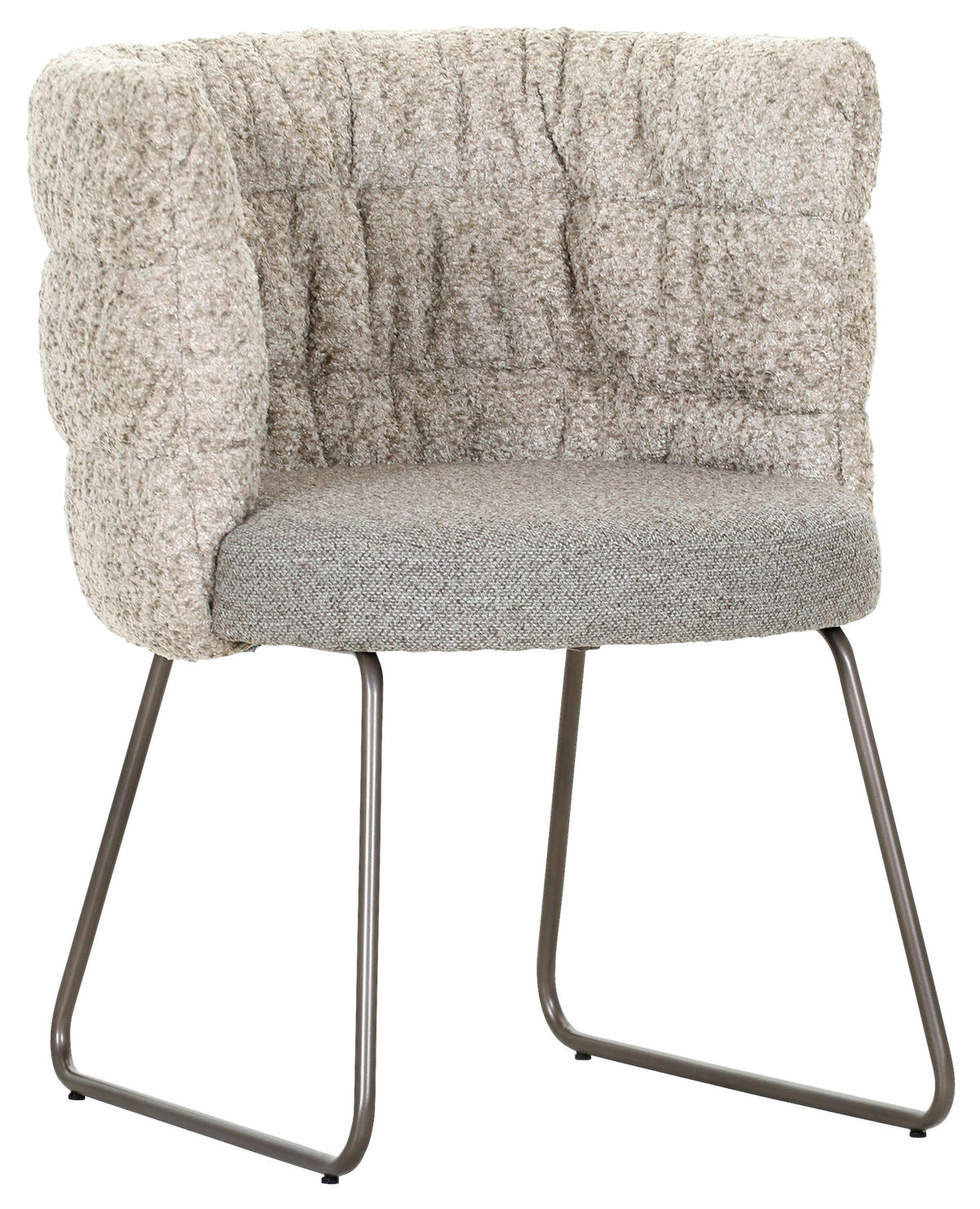 STUHL - Graubraun/Bronzefarben, Design, Textil/Metall (62/80/62cm) - Novel