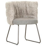 STUHL - Graubraun/Bronzefarben, Design, Textil/Metall (62/80/62cm) - Novel