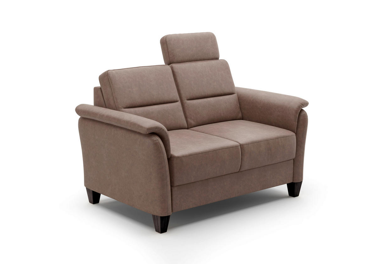 2-SITZER-SOFA in Mikrofaser Haselnussfarben  - Wengefarben/Haselnussfarben, KONVENTIONELL, Holz/Textil (149/89/89cm) - Sit & More