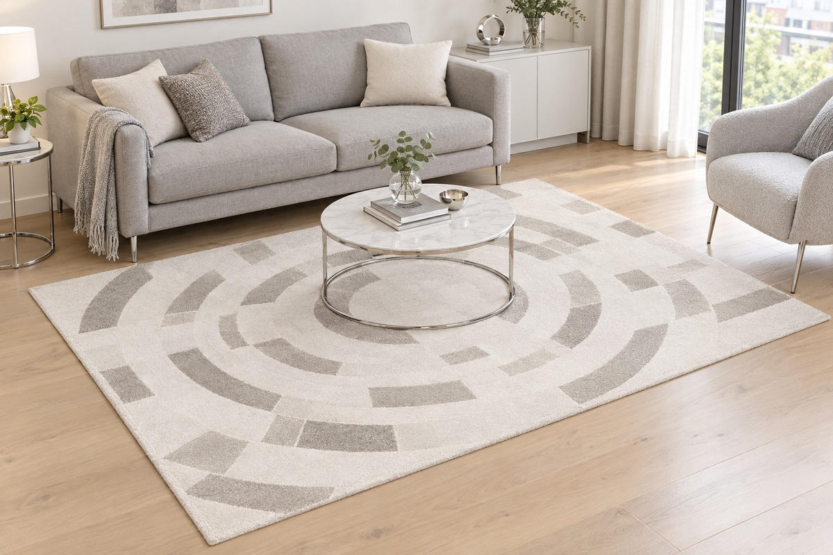 TKANA PREPROGA  Bergamo     200/290 cm    tkano  srebrne barve  - srebrne barve, Design, tekstil (200/290cm) - Batucci
