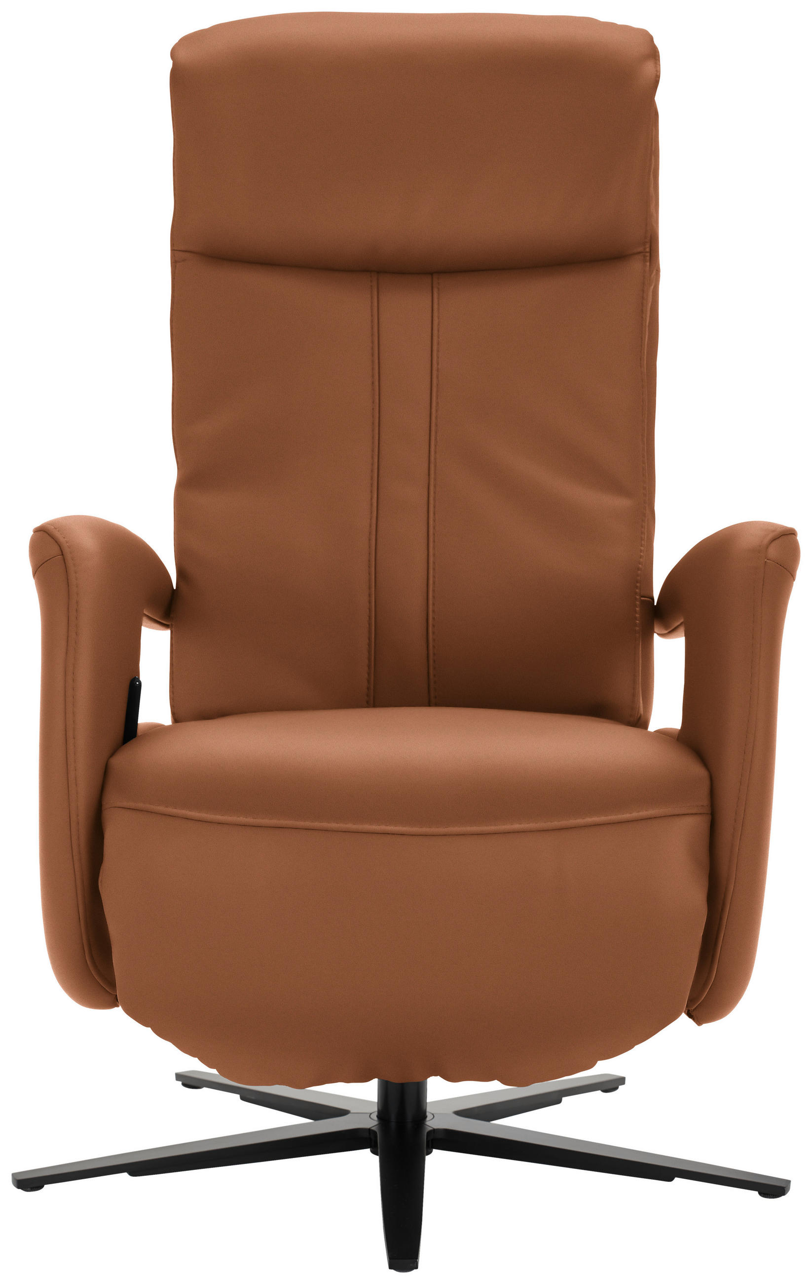 RELAXSESSEL in Leder Cognac  - Cognac/Schwarz, Design, Leder/Metall (71/112/83cm) - Dieter Knoll